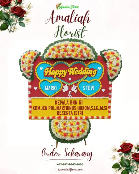 Papan Bunga Pernikahan Purbayani